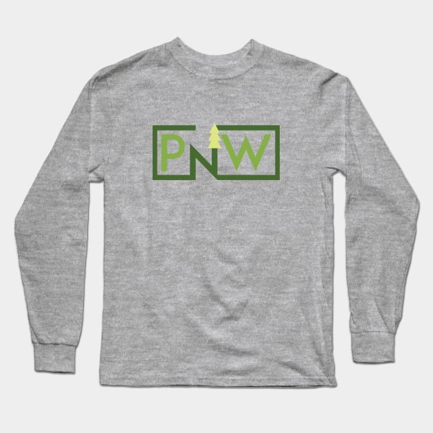 PNW - pacific northwest - color Long Sleeve T-Shirt by jpforrest
